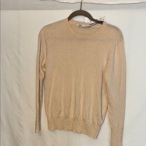 Zara Light Beige Knit Top